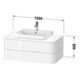 Duravit Meuble sous-vasque o. ES Happy D.2 Plus 40,8x100cm, 2 tiroirs, gris pierre mat