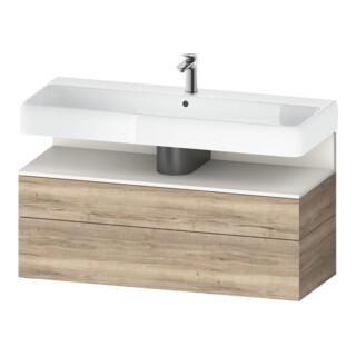 Duravit Meuble sous-vasque Qatego 119x47x59 cm, blanc mat, 1 porte, avec poignée B