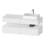 Duravit Meuble sous-vasque Qatego 140x55x60 cm, blanc mat, console, lavabo droit-1