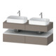 Duravit Meuble sous-vasque Qatego 140x55x60cm, blanc mat, plan, sans poignée, brillant-1