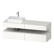 Duravit Meuble sous-vasque Qatego 160x55x60 cm, blanc mat, console, évier gauche-1