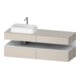 Duravit Meuble sous-vasque Qatego 160x55x60 cm, blanc mat/taillé mat, placage, niche-1
