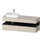 Duravit Meuble sous-vasque Qatego 160x55x60 cm, gris mat/ta mat, Pl, Bl, B