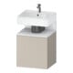 Duravit Meuble sous-vasque Qatego 49x42x64,5 cm, 1 tiroir, tiroir droit, blanc mat/taupe mat-1