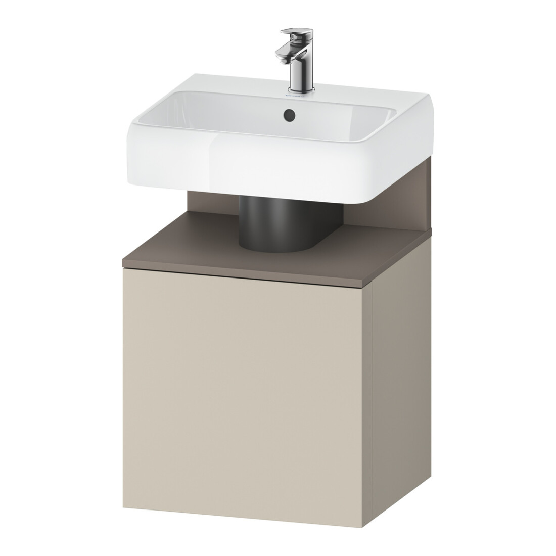 Duravit Meuble sous-vasque Qatego 49x42x64,5 cm, 1 tiroir, tiroir gauche, bas. m/tau mat