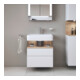 Duravit Meuble sous-vasque Qatego 59x47x59 cm, blanc mat, 1 tiroir, avec niche