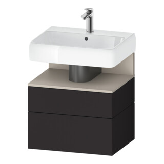 Duravit Meuble sous-vasque Qatego 59x47x59 cm, T avec porte, 1 tiroir, avec niche