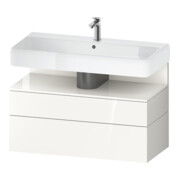 Duravit Meuble sous-vasque Qatego 99x47x59 cm, blanc, 1 porte, avec niche