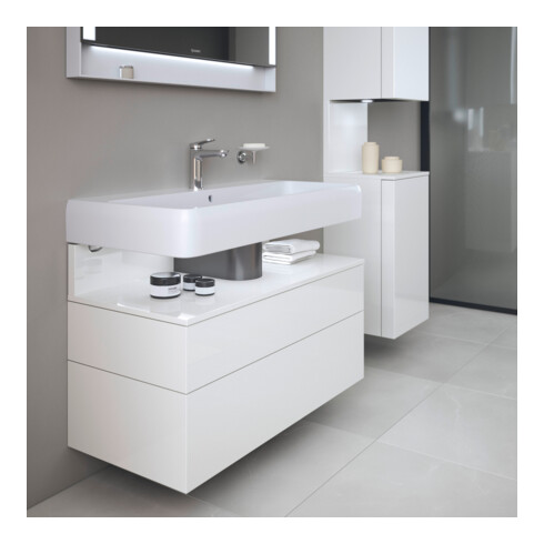 Duravit Meuble sous-vasque Qatego 99x47x59 cm, blanc, 1 porte, avec niche
