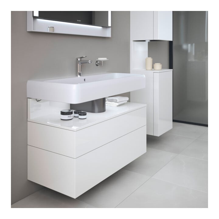 Duravit Meuble sous-vasque Qatego 99x47x59 cm, blanc, 1 porte, avec niche