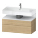 Duravit Meuble sous-vasque Qatego 99x47x59 cm, blanc mat/éclairage LED, 1 porte, 1 tiroir-1