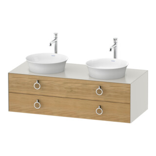 Duravit Meuble sous-vasque White Tulip 130x55 cm, 2 tiroirs, blanc mat