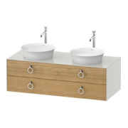 Duravit Meuble sous-vasque White Tulip 130x55 cm, 2 tiroirs, blanc mat-1