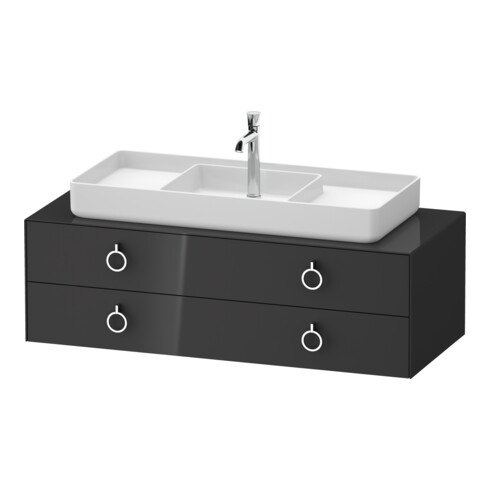 Duravit Meuble sous-vasque White Tulip 130x55 cm, gris, avec porte battante