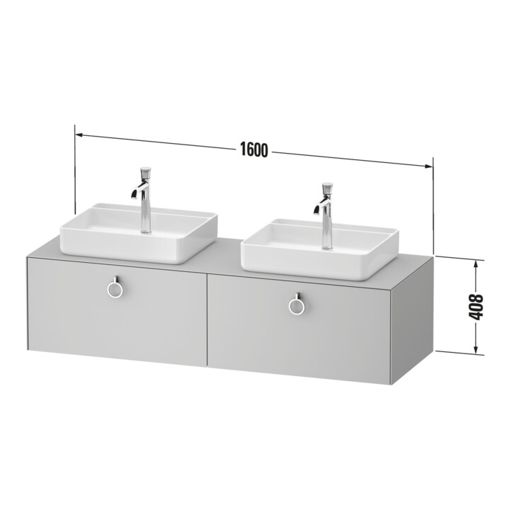 Duravit Meuble sous-vasque White Tulip 160x55cm, sans éclairage