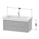 Duravit Meuble sous-vasque White Tulip 98,4x45,8 cm, E Nat StG m, 2 tiroirs, suspendu