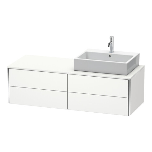 Duravit Meuble sous-vasque XSquare 140x54,8x40 cm, 4 tiroirs, blanc mat