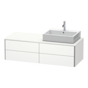 Duravit Meuble sous-vasque XSquare 140x54,8x40 cm, 4 tiroirs, blanc mat