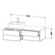 Duravit Meuble sous-vasque XSquare 140x54,8x40 cm, 4 tiroirs, blanc mat