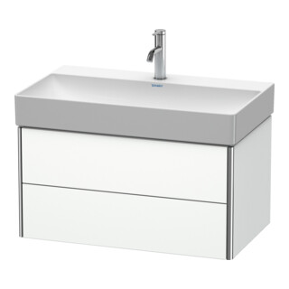 Duravit Meuble sous-vasque XSquare 78,4x46 cm, blanc mat, 2 tiroirs, suspendu