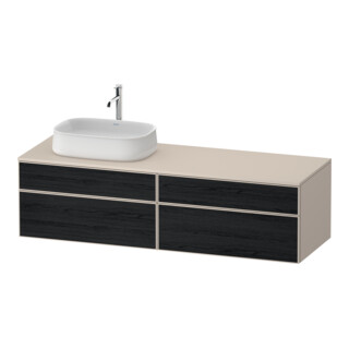 Duravit Meuble sous-vasque Zencha 160x55 cm, L P, E noir/taupe m, s Système encastré