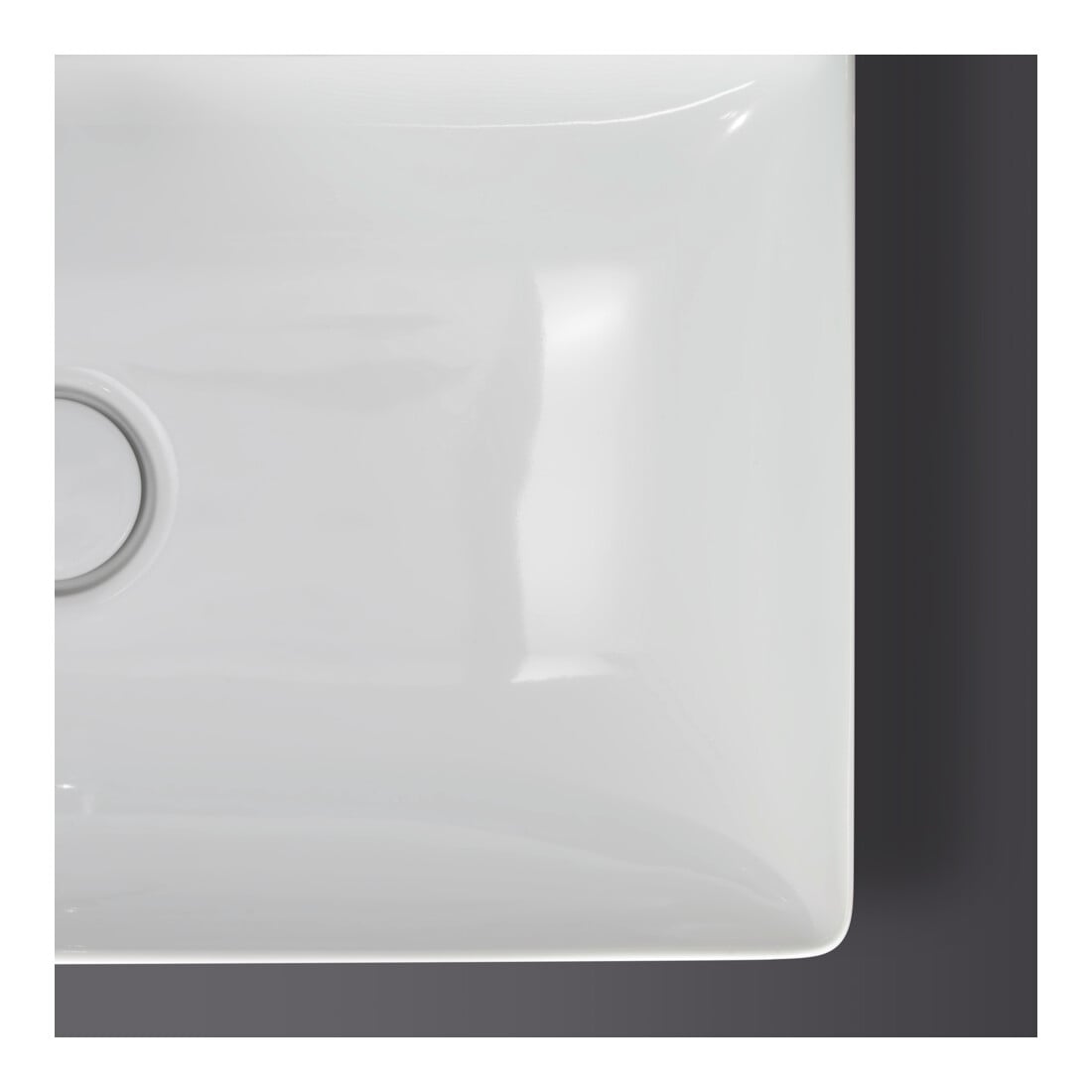 Duravit Meuble vasque asy fermé DuraSquare 80x47 cm, sans trop-plein, avec robinetterie, lavabo droit, sans trou, blanc