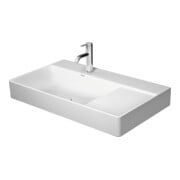 Duravit Meuble vasque asymétrique DuraSquare 80x47 cm, sans trop-plein, avec vidage HLB, cuve à gauche, sans vidage HL, blanc
