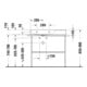 Duravit Meuble vasque asymétrique DuraSquare 80x47 cm, sans trop-plein, avec vidage HLB, cuve à gauche, sans vidage HL, blanc