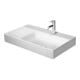 Duravit Meuble vasque asymétrique DuraSquare 80x47 cm, sans trop-plein, avec vidage, lavabo droit, sans robinetterie, blanc-1