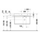 Duravit Meuble vasque asymétrique DuraSquare 80x47 cm, sans trop-plein, avec vidage, lavabo droit, sans robinetterie, blanc