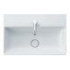 Duravit Meuble vasque Compact DuraSquare 60x40 cm, sans trop-plein, avec vidage, 1 trou de robinet, blanc-3
