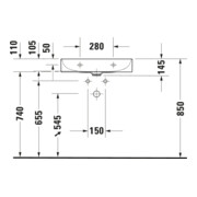 Duravit Meuble vasque Compact DuraSquare 60x40 cm, sans trop-plein, avec vidage, sans trou de robinet, blanc-4
