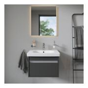 Duravit Meuble vasque D-Code 65x48,5 cm, avec robinetterie, blanc-2