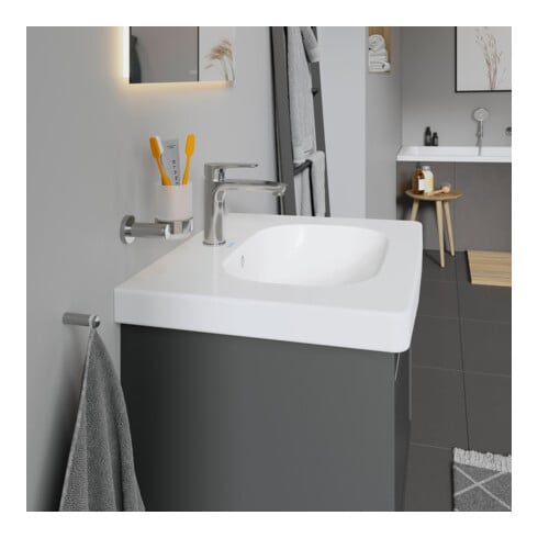 Duravit Meuble vasque D-Code 65x48,5 cm, avec robinetterie, blanc