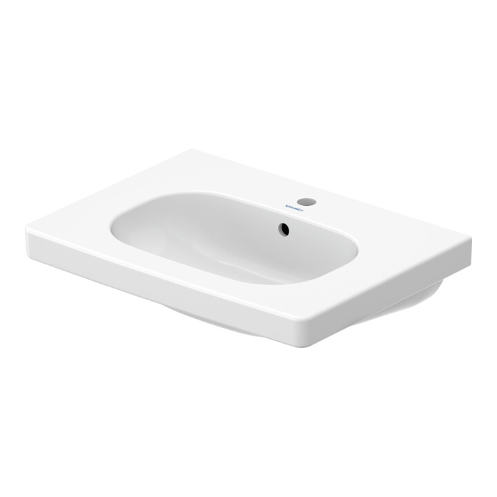 Duravit Meuble vasque D-Code 65x48,5 cm, avec robinetterie, blanc