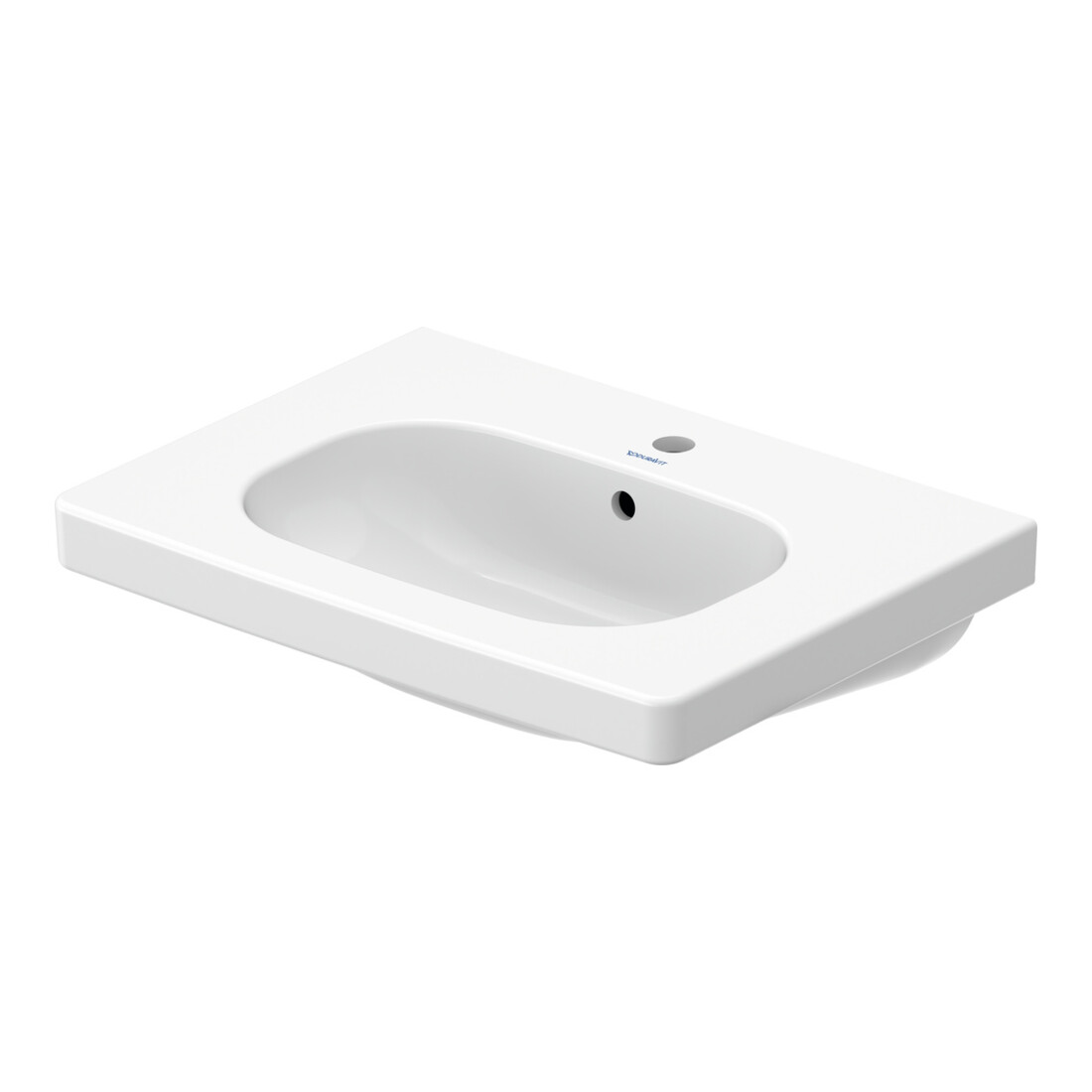 Duravit Meuble vasque D-Code 65x48,5 cm, avec robinetterie, blanc