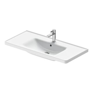Duravit Meuble vasque D-Neo 100,5x48 cm, avec trop-plein, blanc, avec trou robinet