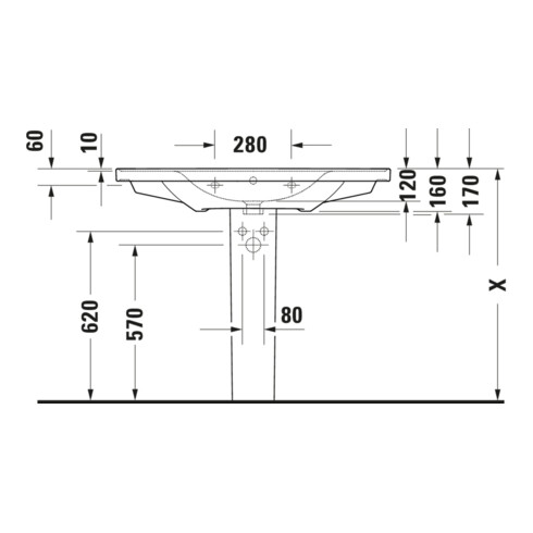 Duravit Meuble vasque D-Neo 100,5x48 cm, avec trop-plein, blanc, avec trou robinet