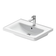 Duravit Meuble vasque D-Neo 65x48 cm, avec robinetterie, blanc, avec trop-plein, trou robinet