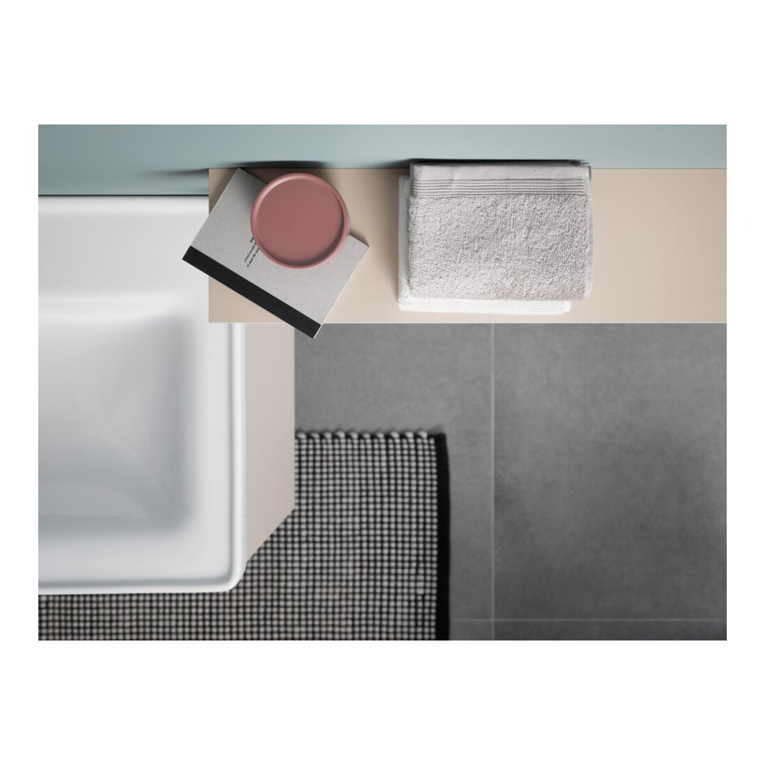 Duravit Meuble vasque D-Neo 65x48 cm, avec robinetterie, blanc, avec trop-plein, trou robinet