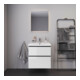 Duravit Meuble vasque D-Neo 65x48 cm, avec robinetterie, blanc, avec trop-plein, trou robinet-5
