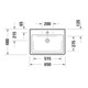 Duravit Meuble vasque D-Neo 65x48 cm, sans robinet, blanc, avec trop-plein, trou robinet