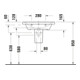 Duravit Meuble vasque D-Neo 65x48 cm, sans robinet, blanc, avec trop-plein, trou robinet