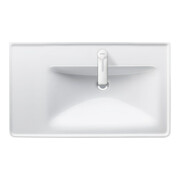 Duravit Meuble vasque D-Neo 80x48 cm, avec trou robinet, blanc, asymétrique, droite, avec trop-plein, HLB