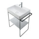 Duravit Meuble vasque DuraSquare 50x47 cm, sans trop-plein, avec trop-plein, 1 trou de robinet, blanc-5