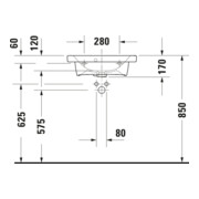 Duravit Meuble vasque DuraStyle Compact 55x40 cm, blanc, m HL, ÜL, plan vasque avec trou robinet-4