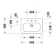Duravit Meuble vasque DuraStyle Compact 55x40 cm, blanc, m HL, ÜL, plan vasque avec trou robinet
