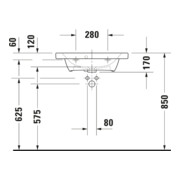 Duravit Meuble vasque DuraStyle Compact 63,5x40 cm, blanc, m HL, ÜL, plan robinetterie-4