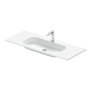 Duravit Meuble vasque DuroCast Plus Sivida 122x48,5 cm, avec trou de robinet, blanc satiné