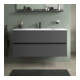 Duravit Meuble vasque DuroCast Plus Sivida 122x48,5 cm, avec trou de robinet, blanc satiné